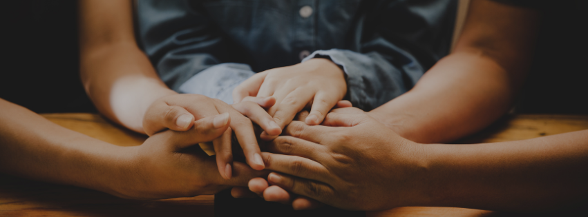 spiritual warfare for parents; family praying for protection together