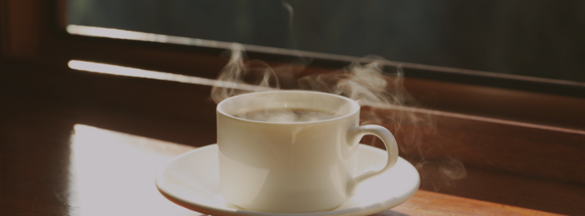 Woman with coffee taking quiet time to reconnect with God